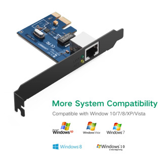 Ugreen US230 Gigabit 10/100/1000Mbps PCI-E Network Card - Black