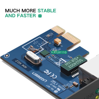 Ugreen US230 Gigabit 10/100/1000Mbps PCI-E Network Card - Black
