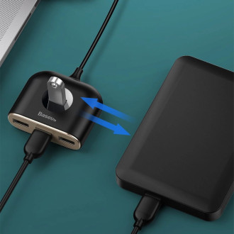 HUB Baseus Square USB-A to 1x USB-A 3.2 Gen 1 / 3x USB 2.0 with 1m cable - black