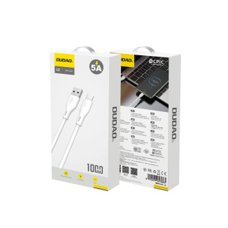 Dudao kabel USB / USB Typ C 5A 1m bílý (L2T 1m bílý)