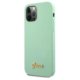 Guess Metal Logo Script Case for iPhone 12 Pro Max 6.7&quot; - Green