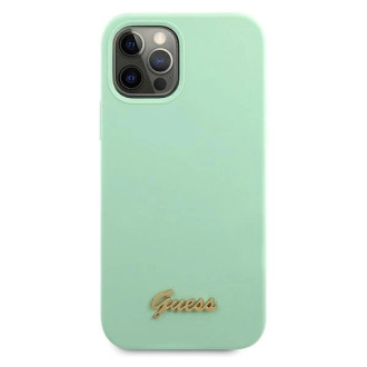 Guess Metal Logo Script Case for iPhone 12 Pro Max 6.7&quot; - Green