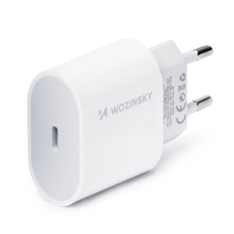 Wozinsky fast charger USB C PD 20W + USB C / Lightning cable 1m white