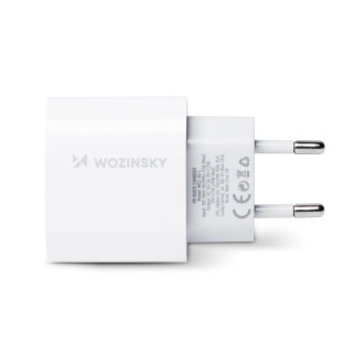 Wozinsky fast charger USB C PD 20W + USB C / Lightning cable 1m white