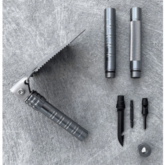 Survival shovel 10-in-1 folding shovel with knife, screwdriver, glass breaker