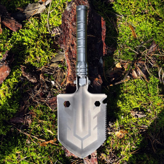 Survival shovel 10-in-1 folding shovel with knife, screwdriver, glass breaker