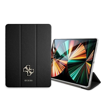 Guess Saffiano Collection case for iPad 12.9&quot; 2021 Book Cover - black
