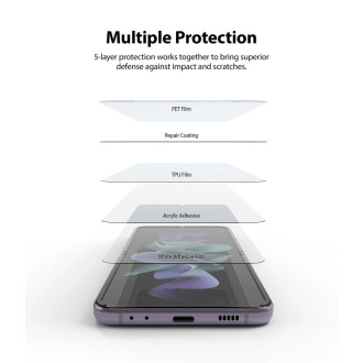 Ringke 2pcs Screen Protector Film for Samsung Galaxy Z Flip 3 Screen Protector (S19P043)