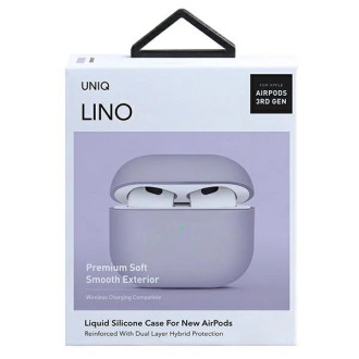 Uniq Lino Silicone case for AirPods 3 - lavender