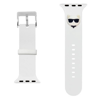 Karl Lagerfeld Silicone Choupette Heads Strap for Apple Watch 38/40/41mm - White