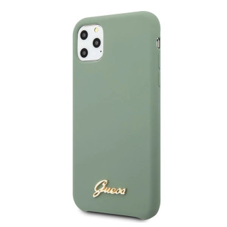 Guess Silicone Vintage Gold Logo case for iPhone 11 Pro - khaki