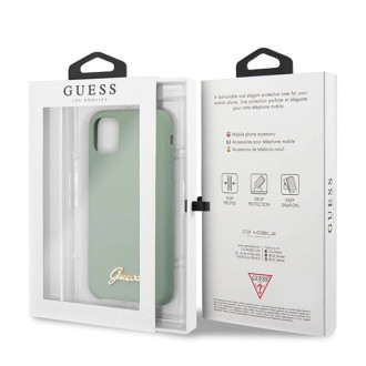 Guess Silicone Vintage Gold Logo case for iPhone 11 Pro - khaki