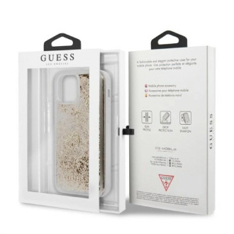 Guess GUHCP12SGLHFLGO iPhone 12 mini 5,4" gold/złoty hardcase Glitter Charms