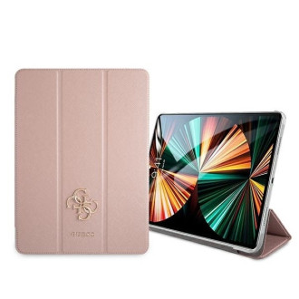 Guess GUIC12PUSASPI iPad 12.9&quot; 2021 Book Cover pink/pink Saffiano Collection