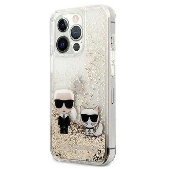 Karl Lagerfeld KLHCP13LGKCD iPhone 13 Pro / 13 6,1" złoty/gold hardcase Liquid Glitter Karl&Choupette