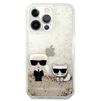 Karl Lagerfeld KLHCP13LGKCD iPhone 13 Pro / 13 6,1" złoty/gold hardcase Liquid Glitter Karl&Choupette