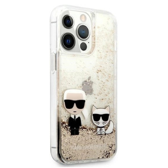 Karl Lagerfeld KLHCP13LGKCD iPhone 13 Pro / 13 6,1" złoty/gold hardcase Liquid Glitter Karl&Choupette