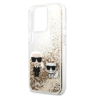 Karl Lagerfeld KLHCP13LGKCD iPhone 13 Pro / 13 6,1" złoty/gold hardcase Liquid Glitter Karl&Choupette