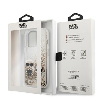 Karl Lagerfeld KLHCP13LGKCD iPhone 13 Pro / 13 6,1" złoty/gold hardcase Liquid Glitter Karl&Choupette