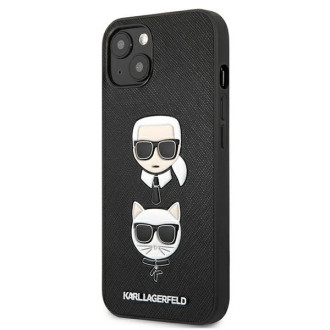 Karl Lagerfeld KLHCP13SSAKICKCBK iPhone 13 mini 5,4" czarny/black hardcase Saffiano Karl & Choupette