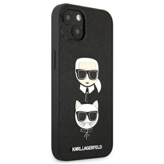 Karl Lagerfeld KLHCP13SSAKICKCBK iPhone 13 mini 5,4" czarny/black hardcase Saffiano Karl & Choupette