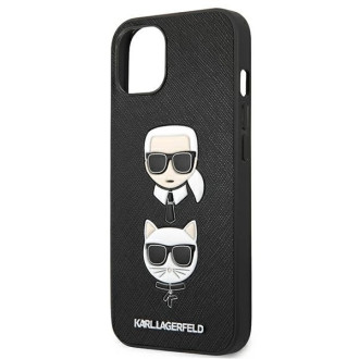 Karl Lagerfeld KLHCP13SSAKICKCBK iPhone 13 mini 5,4" czarny/black hardcase Saffiano Karl & Choupette