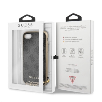Guess GUHCI8GF4GGR iPhone 7/8/SE 2020 / SE 2022 grey/szary hard case 4G Charms Collection