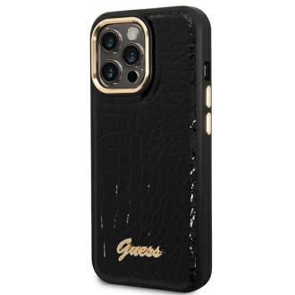 Guess Croco Collection iPhone 14 Pro 6.1&quot; Case - Black