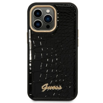 Guess Croco Collection iPhone 14 Pro 6.1&quot; Case - Black