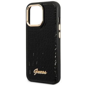 Guess Croco Collection iPhone 14 Pro 6.1&quot; Case - Black