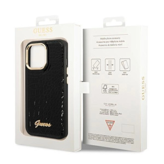 Guess Croco Collection iPhone 14 Pro 6.1&quot; Case - Black