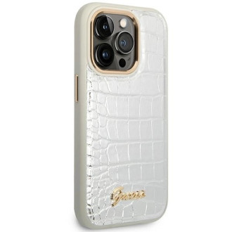 Guess GUHCP14LHGCRHS iPhone 14 Pro 6.1 &quot;silver / silver hardcase Croco Collection