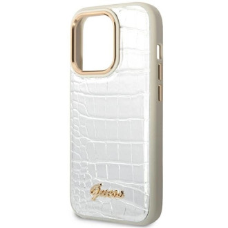 Guess GUHCP14LHGCRHS iPhone 14 Pro 6.1 &quot;silver / silver hardcase Croco Collection