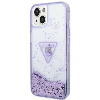 Guess GUHCP14MLFCTPU iPhone 14 Plus 6.7&quot; purple/purple hardcase Liquid Glitter Palm Collection