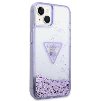 Guess GUHCP14MLFCTPU iPhone 14 Plus 6.7&quot; purple/purple hardcase Liquid Glitter Palm Collection