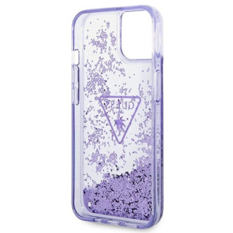 Guess GUHCP14MLFCTPU iPhone 14 Plus 6.7&quot; purple/purple hardcase Liquid Glitter Palm Collection