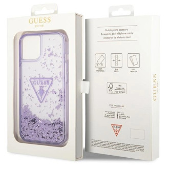 Guess GUHCP14MLFCTPU iPhone 14 Plus 6.7&quot; purple/purple hardcase Liquid Glitter Palm Collection