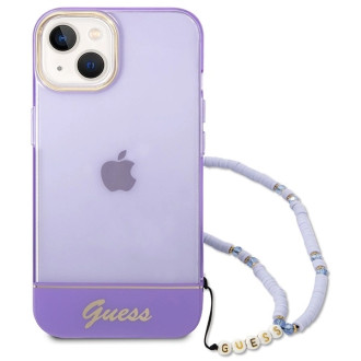 Guess Translucent Pearl Strap iPhone 14 6.1&quot; Case - Purple
