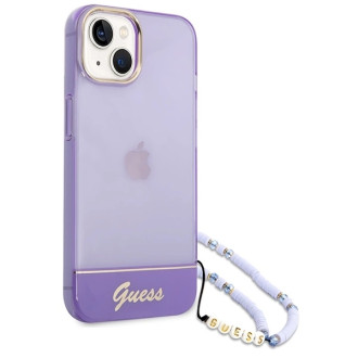 Guess Translucent Pearl Strap iPhone 14 6.1&quot; Case - Purple