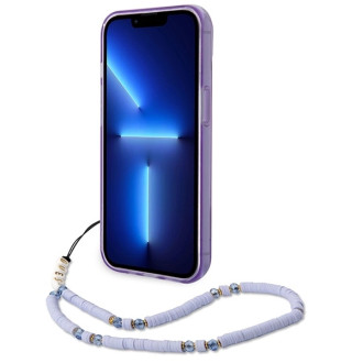 Guess Translucent Pearl Strap iPhone 14 6.1&quot; Case - Purple