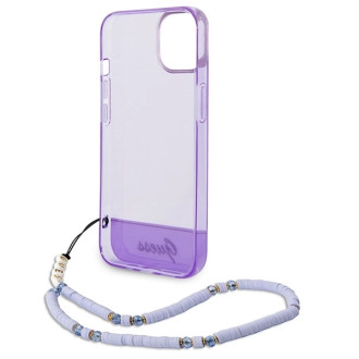 Guess Translucent Pearl Strap iPhone 14 6.1&quot; Case - Purple