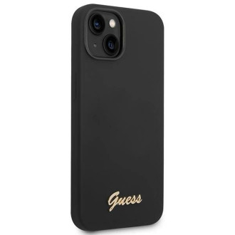 Guess GUHCP14SSLSMK iPhone 14 6.1&quot; black/black hard case Silicone Vintage Gold Logo