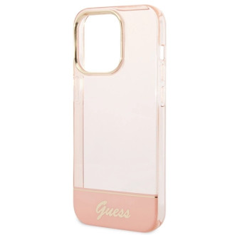 Guess GUHCP14XHGCOP iPhone 14 Pro Max 6,7&quot; růžový/růžový pevný obal průhledný