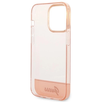 Guess GUHCP14XHGCOP iPhone 14 Pro Max 6,7&quot; růžový/růžový pevný obal průhledný