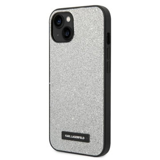 Karl Lagerfeld KLHCP14SG2ELS iPhone 14 6.1 &quot;hardcase silver / silver Glitter Plaque Logo