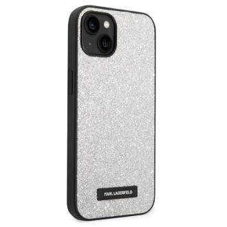Karl Lagerfeld KLHCP14SG2ELS iPhone 14 6.1 &quot;hardcase silver / silver Glitter Plaque Logo