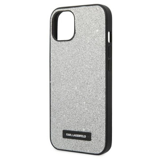Karl Lagerfeld KLHCP14SG2ELS iPhone 14 6.1 &quot;hardcase silver / silver Glitter Plaque Logo