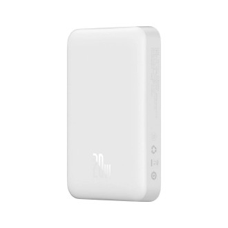 Baseus Magnetic Mini 10000mAh USB-C PD 20W / MagSafe 15W powerbank - white + USB-C cable