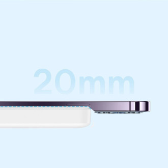 Baseus Magnetic Mini 10000mAh USB-C PD 20W / MagSafe 15W powerbank - white + USB-C cable