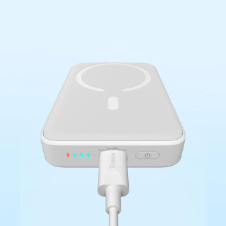 Baseus Magnetic Mini 10000mAh USB-C PD 20W / MagSafe 15W powerbank - white + USB-C cable